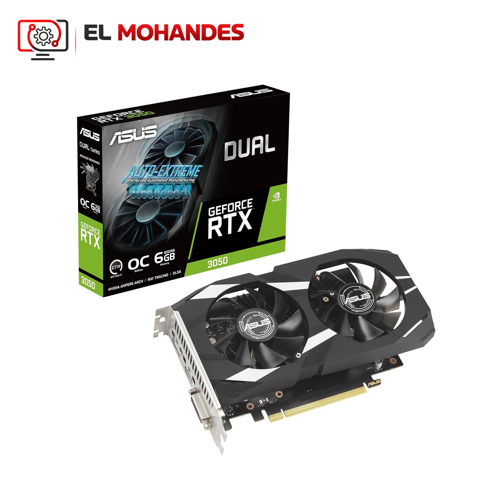 ASUS Dual GeForce RTX 3050 6GB GDDR6 OC